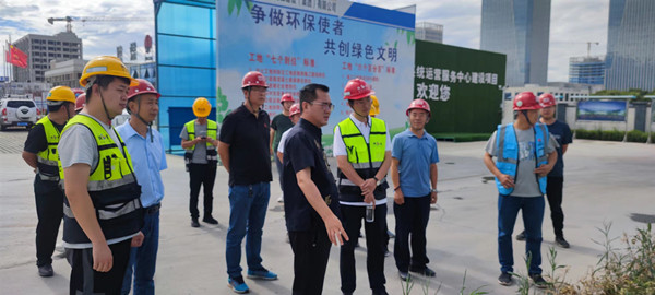 陜西建工五建集團監(jiān)理單位來到陜煤建設渭南分公司北斗星基項目參觀交流