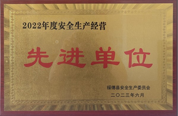 陜煤建設(shè)路橋分公司綏德項(xiàng)目部喜獲綏德縣“2022年度安全生產(chǎn)經(jīng)營(yíng)先進(jìn)單位”榮譽(yù)稱(chēng)號(hào)