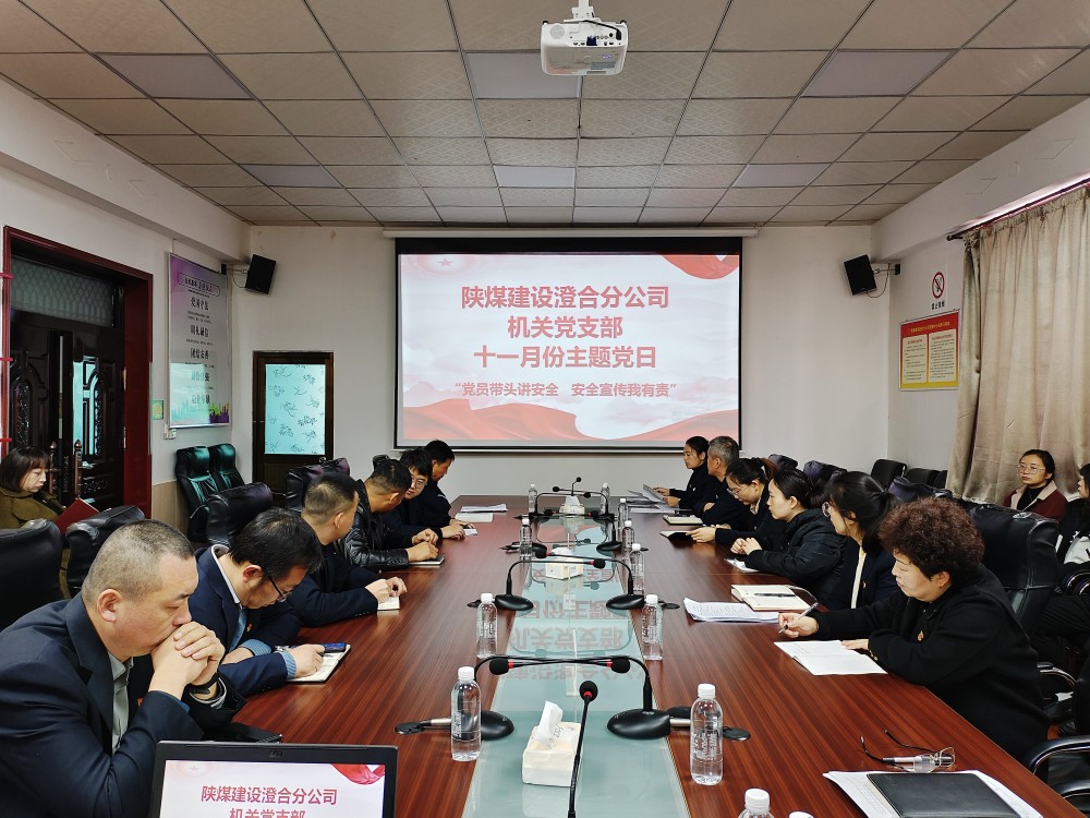 陜煤建設(shè)澄合分公司機(jī)關(guān)黨支部開展“黨建引領(lǐng)聚合力 安全護(hù)航促發(fā)展”主題黨日活動(dòng)