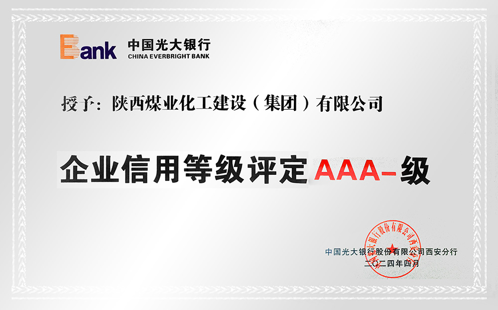 企業(yè)信用等級AAA-、AA+級